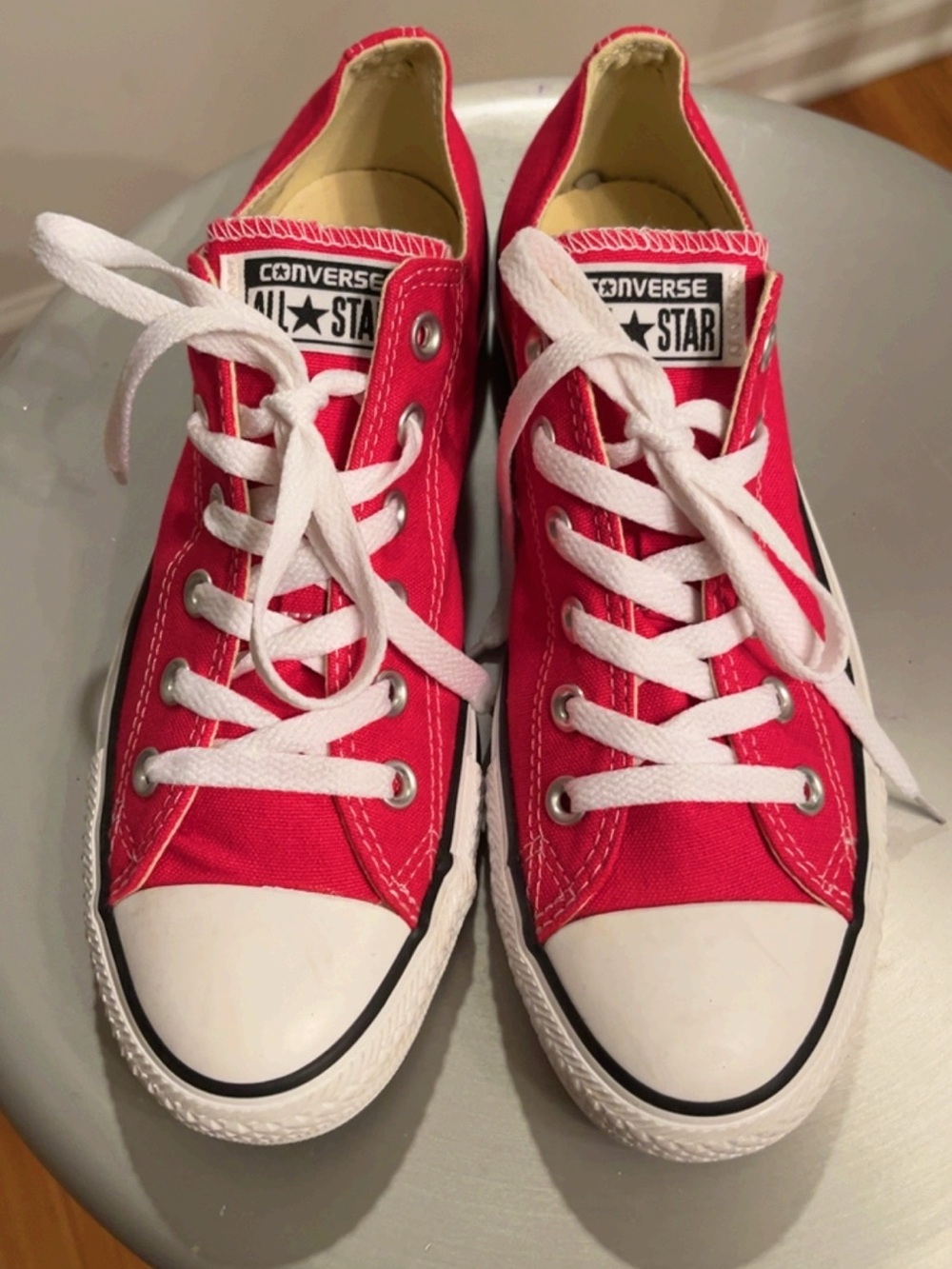 Converse Chuck Taylor All Star Low Top Sneakers Pink Canvas Women’s 9 / Men’s 7 - Picture 4 of 7